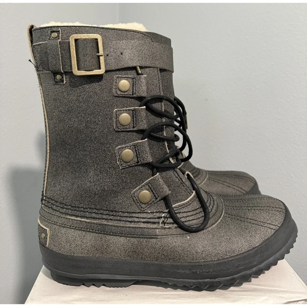 NEW In Box Sorel 64 Reserve Sherpa Lined Side Zip Waterproof Boots Mens 8